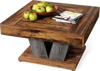 LITTLE TREE Square Coffee Table, Modern