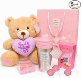 Luxuriöser Muttertagskorb für Mütter - Teddybär