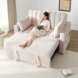 Merax 2-Seater Sofa Bed with Sleep