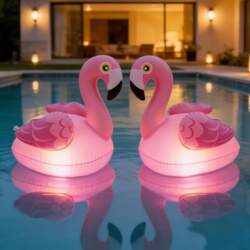Mineup Flamingo Pool Lights Floating, Pack