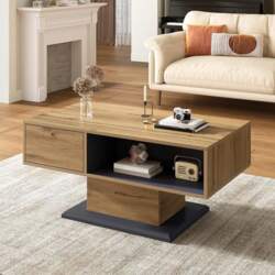 Modern Coffee Table with Double-Sided Storage
