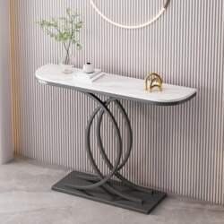 Modern Console Sofa Table, Vertical Accent