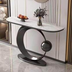 Modern Console Table with Stone Top