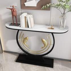 Modern Console Table with Stone Top