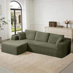 Modular Sofa Bed 261 cm L-Shaped