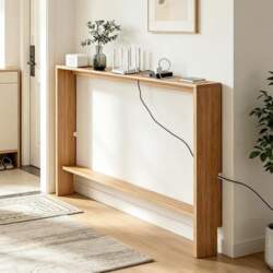 Narrow Wood Side Table, Narrow Sofa