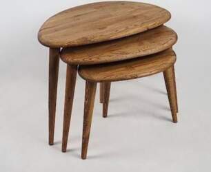 Nesting Table Set of 3 Chestnut
