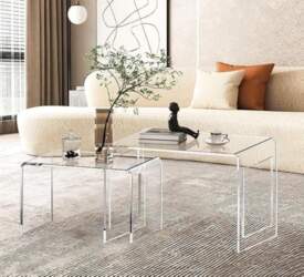 ONELUX Acrylic Coffee Table Set of