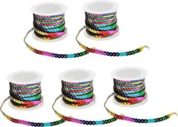 OSALADI 5 ruļļi Sequin Coil Cord