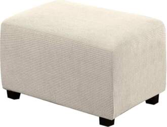 Ottoman Protective Cover Stretch, Rectangle Stool