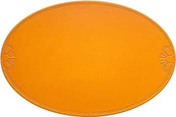 Oval Leather Placemats, Set of 4