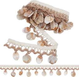 PH PandaHall Shell Fringe Trim Braid