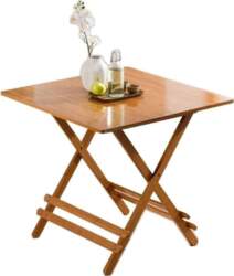 Portable Square Solid Wood Dining Table