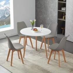 Round Dining Table with 4 Chairs