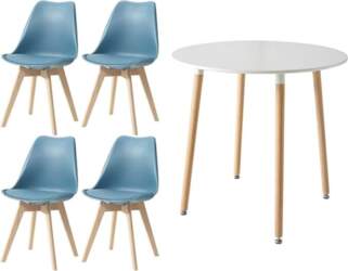 Round Dining Table with 4 Dining