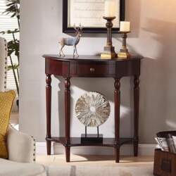 Semicircular Console Table with Drawers and