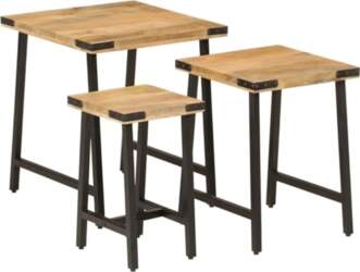 Set of 3 Nesting Tables, Solid