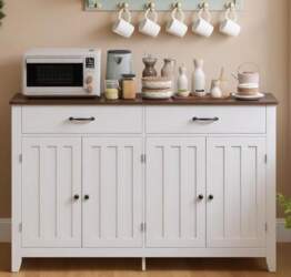 Sideboard, Buffet Cabinet with 2 Drawers