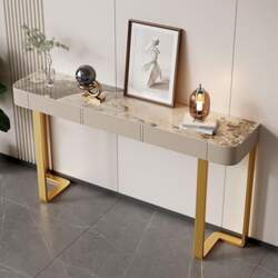 Sintered Stone Console Table with Brushed