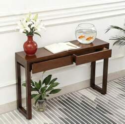 Slim Side Table, Solid Wood, Console