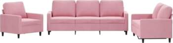 Sofagarnitur & Couchgarnitur Rosa Samt Eckcouch
