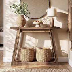 Solid Wood Console Table 105 cm