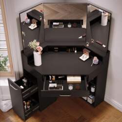 SONNI Corner Large Dressing Table with