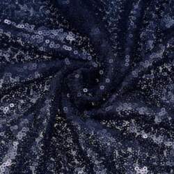 Sourcing map Navy Blue Sequin Audums