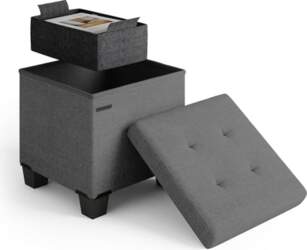 Storage Ottoman Cube with Storage Container