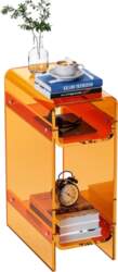Transparent Acrylic Side Table, Narrow Side