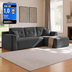 VASAGLE Corner Sofa Modular Sofa 244cm