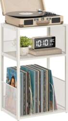 VASAGLE Record Player Stand, 3-Tier Side