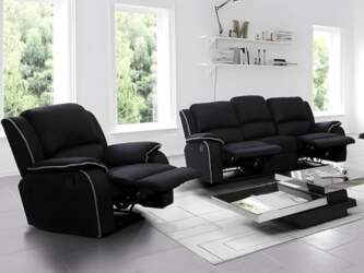 Vente-unique Couchgarnitur Relax 3+1 - Microfaser