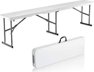 VEVOR Plastic Folding Bench, 6ft Portable