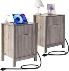 VEVOR Side Table Square Bedside Table