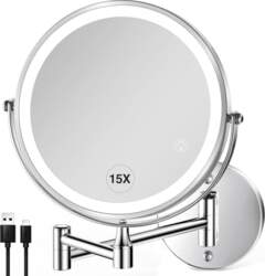 Wall mirror for light glasses: with