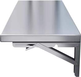 Wall Mounted Folding Table, Stainless Steel