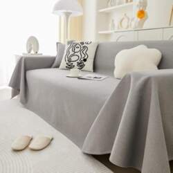 Waterproof Sofa Cover Plain Soft Blanket