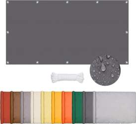 Waterproof sun sail, rectangular awning with