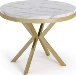 WFL GROUP Round Extendable Dining Table