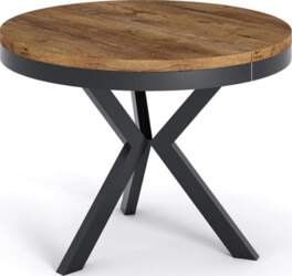 WFL GROUP Round Loft Style Extendable