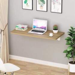 White Compact Folding Wall Table for