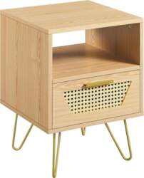 Yaheetech Rattan Side Table Bedside Table