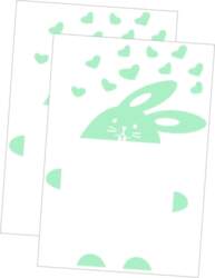 2 Satz Luminous Rabbit Shaped Light