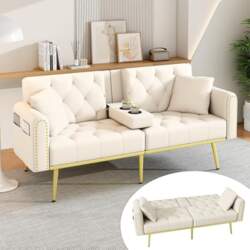 2-Seater Sofa Bed with Reclining Function