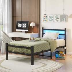 3ft Single Bed Frame with Headboard