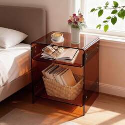 Acrylic Side Table, Bedside Table, Acrylic