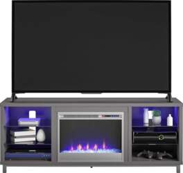Ameriwood Lumina TV statīvs ar kamīnu