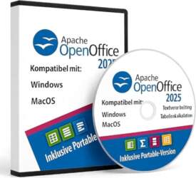 Apache OpenOffice 2025 auf DVD -