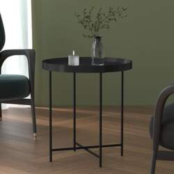 Aviina Round Side Table - Black